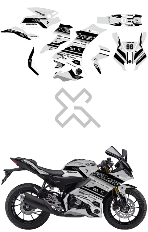 Torkit Edition Full Body Sticker Compatible with R15M & V4 | Made In Premium Gloss Vinyl With FPF(Fade Protection Film), Water Proof, Precut Sticker, Pack Of 1 Compatible with Both Side